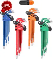 HORUSDY 36Pcs Allen Key Set, Ball-End Hex Wrench, Torx Star Keys, Long Arm