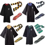 Harry Potter Gryffindor Ravenclaw Slytherin Robe Cloak Tie Costume Scarf Aldult M