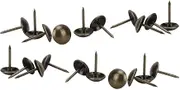 Respicefinem 100Pcs Upholstery Nails Antique Brass Iron Furniture Decorative Drawing Pins Accessories 11x17mm Bronze Gold Silver Ideal for Sofa Basket Crafts Drum Jewelry Box Wine (Ancient Bronze)