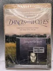 DANCES WITH WOLVES The Illustrated story book + JOHN BARRY MUSIC FILM CD
