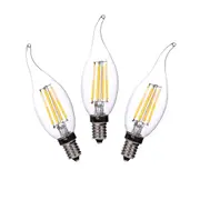 LED E14 Flame Tip Bulb Chandelier Candle Globes - 4w Cool White