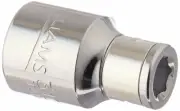 3/8" Drive with 1/4" Hex Screwdriver Bits Holder, High-Ploished Chrome, Williams