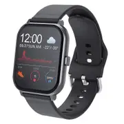T55 24h Heart Rate Blood Pressure Blood Oxygen Monitor Weather Push Music 1.3inch Smart Watch BLACK COLOR
