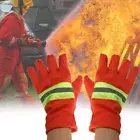 Wear Resistant Fireman Gloves Orange Fire Resistant Gloves Universal