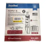 DuraVent 6” Adjustable Wall Strap Duraplus 6DP-AWS Group C All Fuel Chimneys