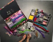 FAO Schwarz DIY 1300+ Piece Craft Set with Chipboard Case NEW SEALED IN BOX