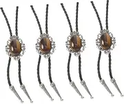 [LIFKOME] 2pcs Bolo Tie Necklace Vintage Decor Vintage Necktie Bolo Necktie for Men Man Neck Decoration Accessories for Men Agate Neck Chain Agate Neck Pendant Alloy Supplies Shirt Collar