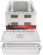 FULL SIZE Electric 4" PAN & LID Countertop Buffet Food Warmer COOKER Commercial