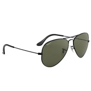 Ray Ban 雷朋 黑框墨綠偏光太陽眼鏡 RB3025 002/58 62mm大版 寬臉適合 公司貨