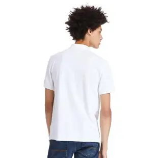 Timberland 男款白色刺繡標誌短袖POLO衫A24H2100