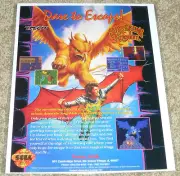 1992 Sorcerer's Kingdom, Vintage Print Ad/Poster, Sega Genesis, Promo Art