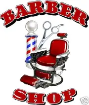Barber Shop Men's Hair Cuts Care Vinyl Sign for Window Storefront Van Decal 36"