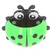 (2 Sets) Green Cartoon Ladybird Suction Cup Toothbrush Holder Toothpaste US