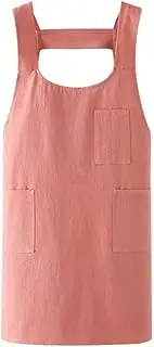 [MYSMFY] Aprons For Women Apron Kitchen Home Cotton Summer Thin Breathable Catering For Kitchen Cooking Baking Gardening, Colorful