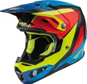 Fly Racing Formula CRB Prime, motocross helmet , color: Black/Neon-Yellow/Red/Blue , size: XS