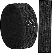HOMSFOU 1Roll Wide Flat Elastic Band Nonslip Gripper Strip for DIY Sewing Crafts Durable Spandex Material High Elasticity Comfortable Sturdy for Garment Projects