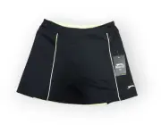 Slazenger Women XS Pull On Hydro-Dri Golf Skort Skirt Elastic Waist Pocket Black