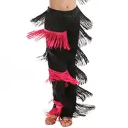 Girls Tassel Dance Pants Latin Ballroom Salsa Tango Chacha Rumba Fringe Trousers