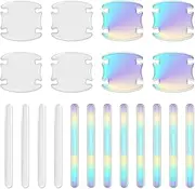 JIEYUMAO 20Pcs Universal Car Door Handle Protector, 2 Colors Reflective Bowl Sticker, Plastic Material, Protects Door Handle from Scratches
