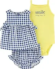 [Carter's] 3-Piece Little Short Set (Gingham, 9m)