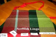 Scottish Lingo Colorful Apron-From Scotland-New with Tags