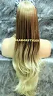 Ombre Caramel Bleach Blonde Long Wavy Ponytail Hair Piece Extension Drawstring