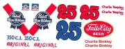 #25 Charlie Brinkley Pabst Blue Ribbon 1971 Camaro 1/64th HO Scale Decals