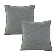 2PK Jason Commercial Square Linen Look Bed Cushion 44x44cm - Pewter