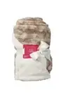 ULTA Plush Throw Blanket Light Brown & White New