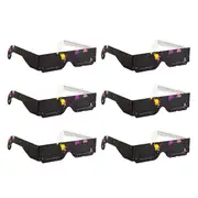 6 Pack Paper Solar Eclipse Glasses Eclipse Shade for Direct Sun Viewing Safe Shades for Direct Sun Viewing Random Color