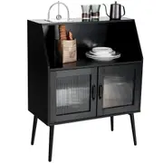 Buffet Sideboard Cabinet Storage Cupboard Kitchen Hallway Table Black