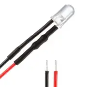 10 Pcs Pre Wired LED Semiconductor Round Head Light Emitting Diodes DC3-6V
