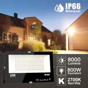 ILC LED Flood Light 80W 8000LM Outdoor RGB Color Changing Smart Floodlights R...