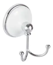 Sure-Loc BT-RH1 Brighton Robe Hook - Polished Chrome / White Porcelain