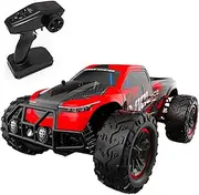 POCO DIVO Monster Truck, 1/16 Ferocious RC Off-Road Truggy, Radio Remote Control Racing Speed 30kmph 4x4 Sports Car, 12” Large All Terrain LED Vehicle with Metal Gear