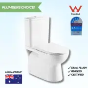 Rimless Back To Wall Toilet | Soft Close | WELS Rated + Watermark Certified