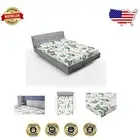 Luxurious King Size Fitted Sheet with Vibrant Cacti & Llama Print - Microfiber