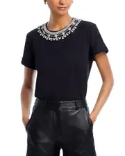 Cinq a Sept Necklace Shrunken Tee