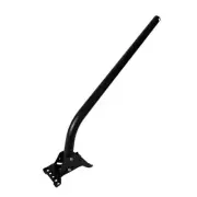 38" One-PieceJ Pipe Mount Antenna Mast withPowder Coated Paint Finish to Black