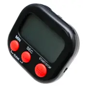 JS-118 Digital Kitchen Timer – Magnetic Countdown Clock with Loud Alarm – Black