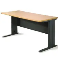 在飛比找蝦皮購物優惠-OA辦公家具-CD辦公桌160CM.木紋桌板.黑色桌腳(新竹