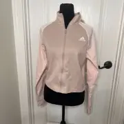 Adidas Womens Teamsport Tracksuit M Pink W Full Zip Mock Neck Long Sleeve NWT