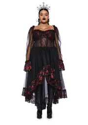 [Widow] Plus Dance With Death High-Low Dress