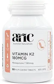 Australian NaturalCare - Everyday Health - 180mcg Vitamin K2 Tablets (90 Count)