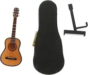 1 Set Guitar Model Mini Guitar Instruments Folk Guitar Statue Miniature Folk Guitar Miniature Guitar Figurines Mini Classical Guitar Decoration Folk Guitar Decor Wood