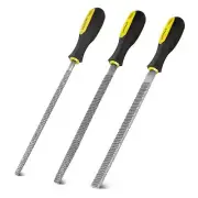Wood Rasp File Set - 3-Piece T12 Carbon Steel Wood Rasps with 8-Inch Double-S...