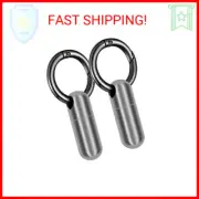 2PCS Micro Keychain Pill Holder, Portable Mini Size Titanium Alloy Pill Box Case