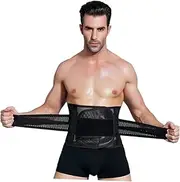 Abaodam Men Slimming Trimmer Waistband Belly Fat Burning Belt Comfortable Elastic Design for Exercise XL Black