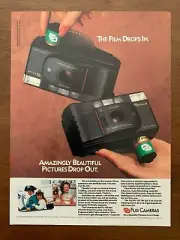 1988 Fuji Cameras Vintage Print Ad/Poster Retro Tech Authentic Pop Art Decor