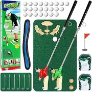 Wassteel Mini Golf Toys for Kids Funny Golf Gifts, Retirement Gift Two Mini Golfers for Parent-Child Interaction, Fun Play Golf Indoor Games, Family Game for 6 7 8 9 Year Old Boys Girls (Green)